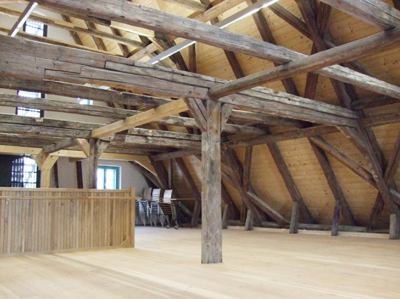 Abb. 220 | Historischer Dachstuhl im restaurierten Schiffmeisterhaus Deggendorf